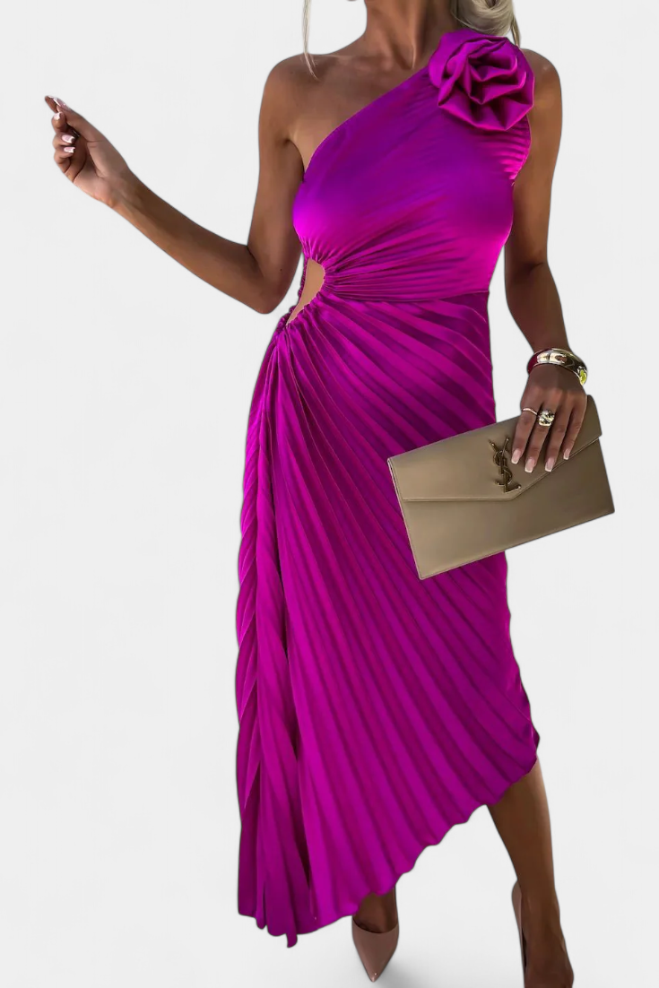 Leire – Vestido de Cóctel Asimétrico que Realza tu Feminidad