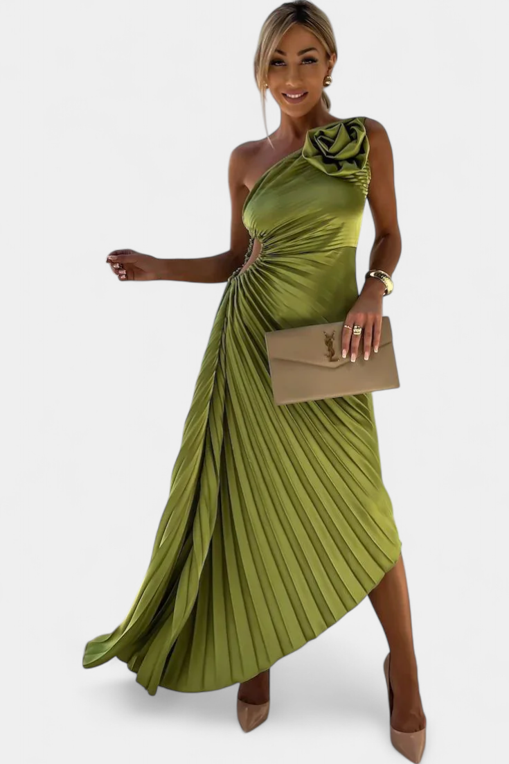 Leire – Vestido de Cóctel Asimétrico que Realza tu Feminidad