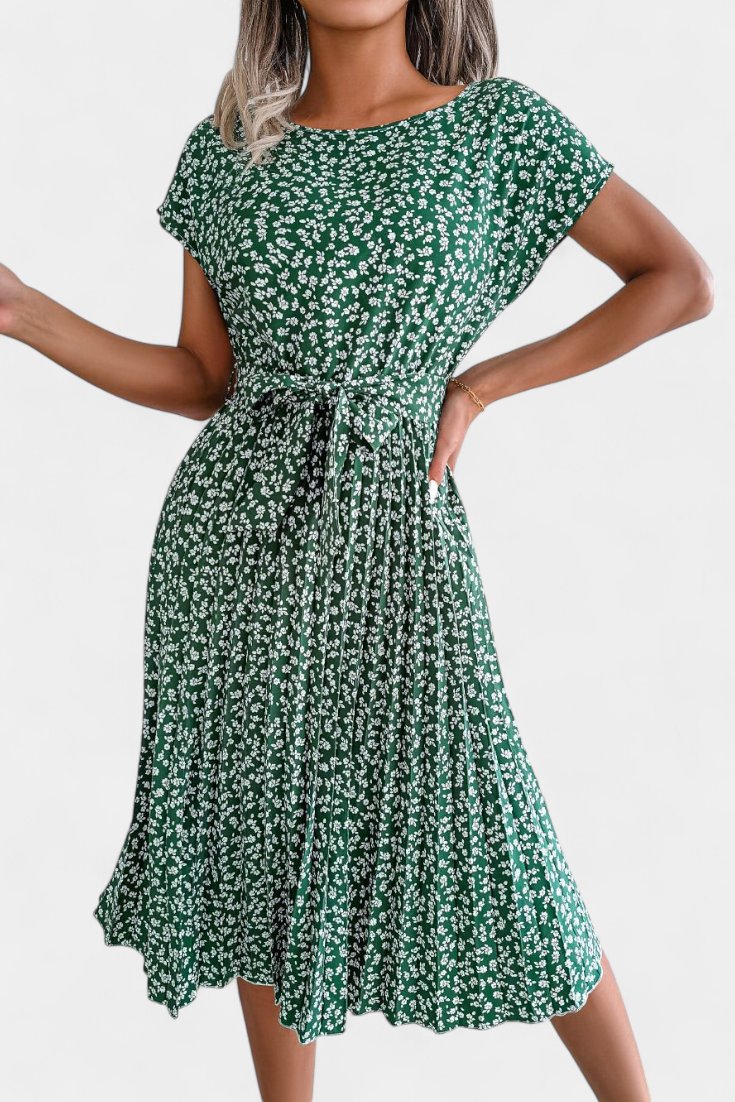 Galilea – Vestido Midi Floral de Inspiración Campestre que evoca elegancia y frescura