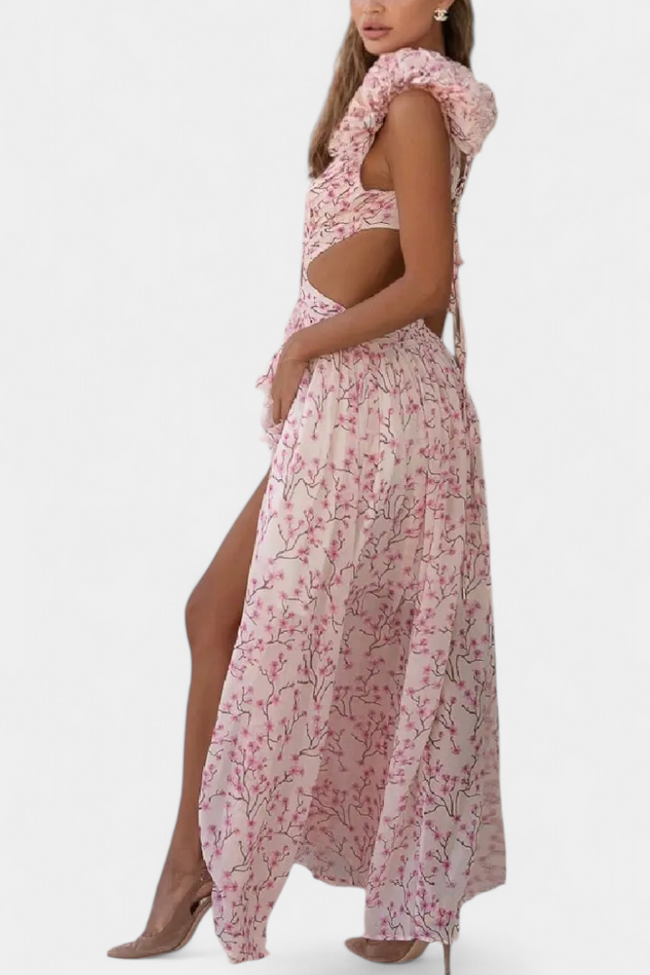 Zuleika – Vestido de Chifón con Volantes que realza tu feminidad