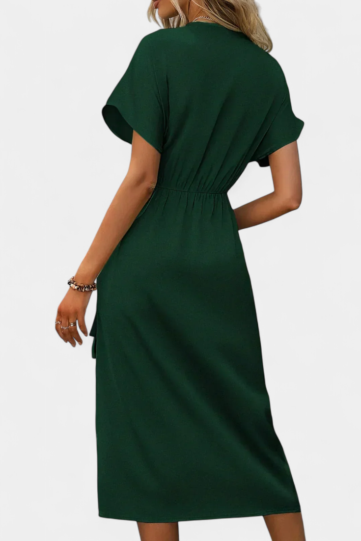 Begoña – Vestido Cruzado con Cinturón que realza tu estilo elegante