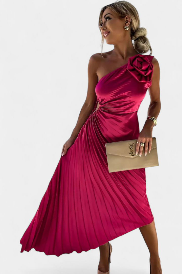 Leire – Vestido de Cóctel Asimétrico que Realza tu Feminidad