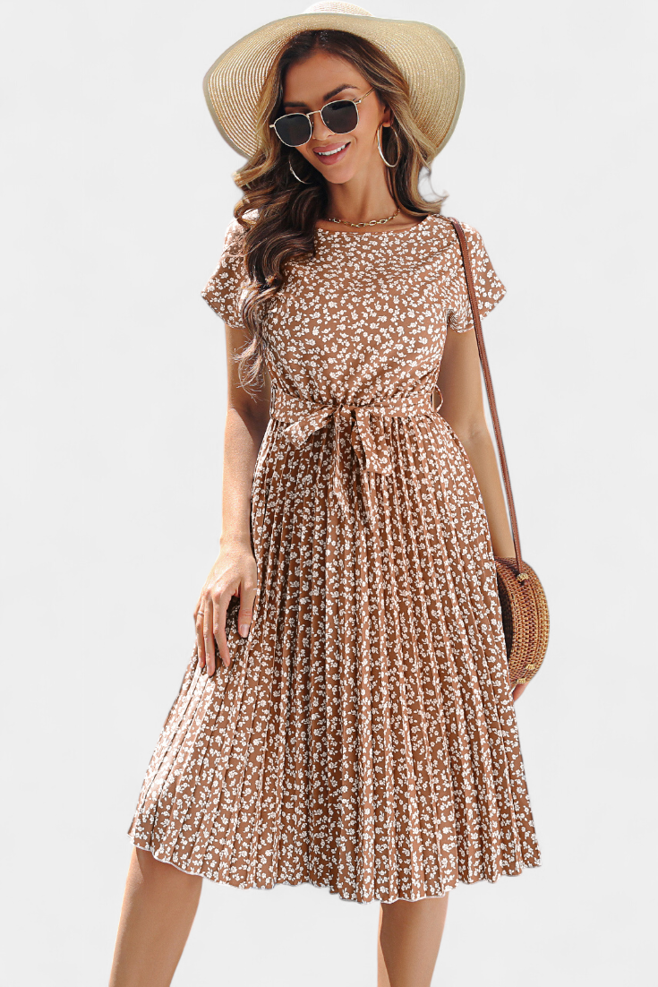 Galilea – Vestido Midi Floral de Inspiración Campestre que evoca elegancia y frescura