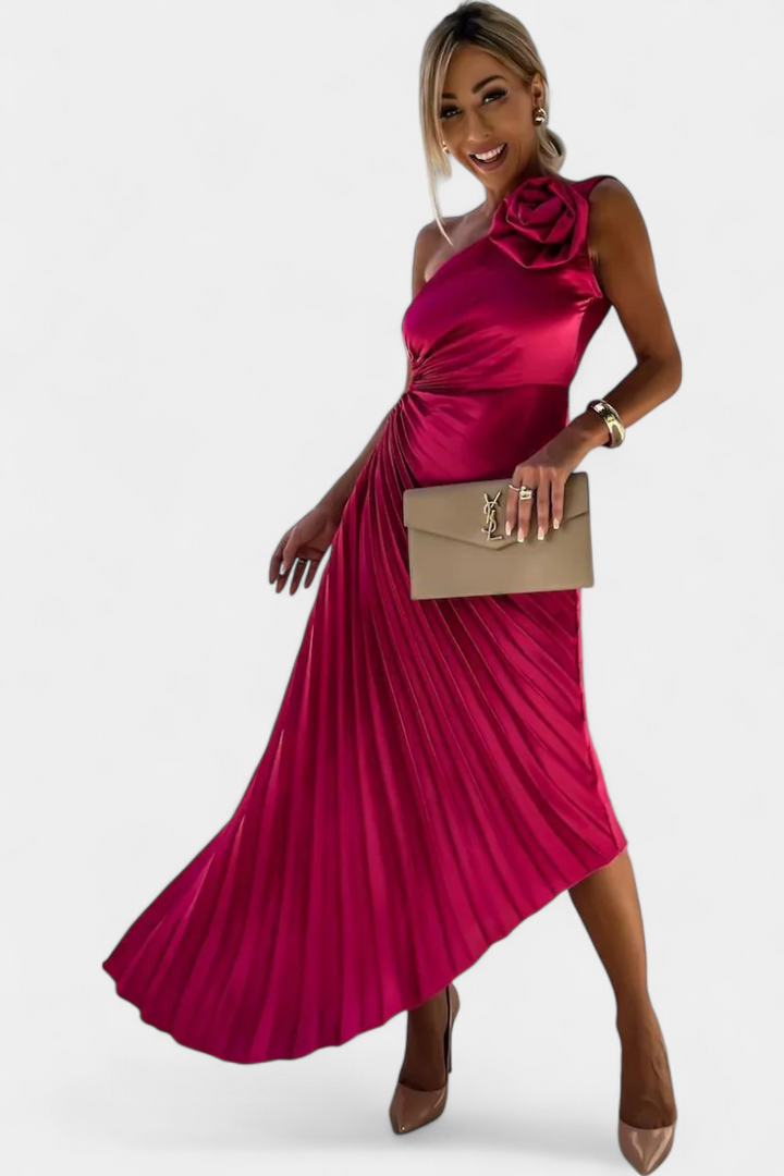 Leire – Vestido de Cóctel Asimétrico que Realza tu Feminidad