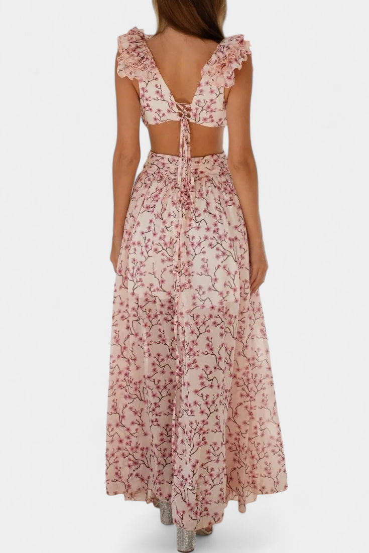 Zuleika – Vestido de Chifón con Volantes que realza tu feminidad