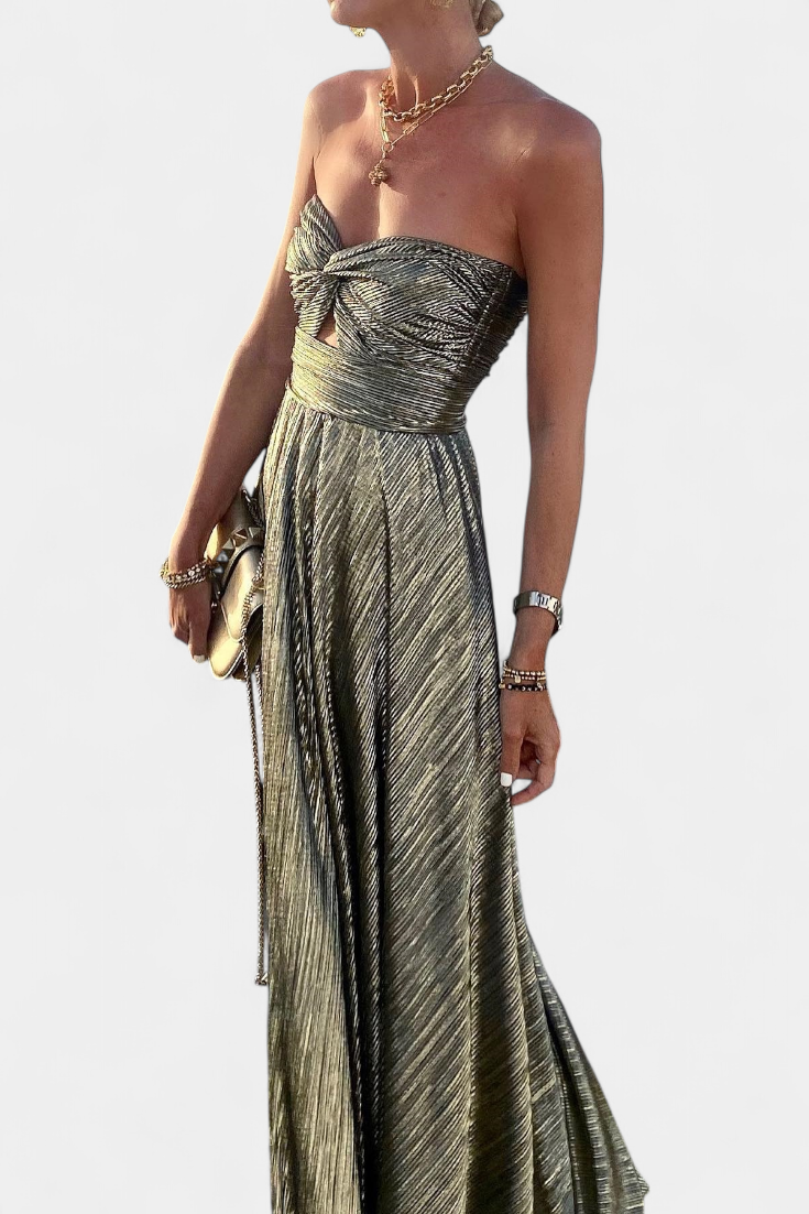 Onelia – Vestido Largo Sin Tirantes que Realza Tu Belleza Radiante