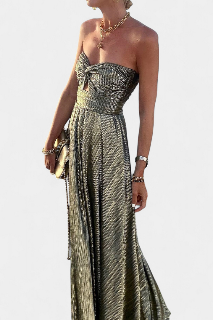 Onelia – Vestido Largo Sin Tirantes que Realza Tu Belleza Radiante