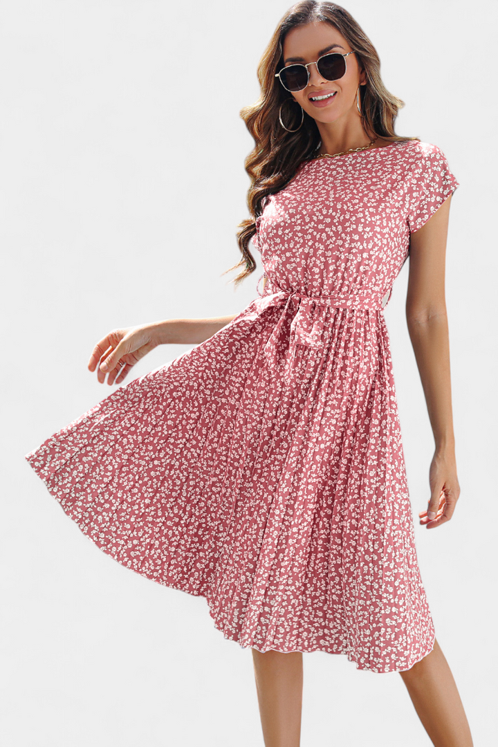 Galilea – Vestido Midi Floral de Inspiración Campestre que evoca elegancia y frescura