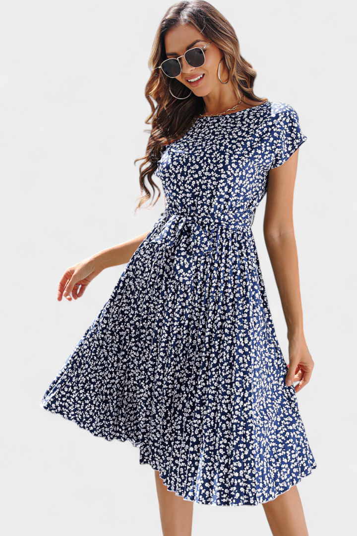 Galilea – Vestido Midi Floral de Inspiración Campestre que evoca elegancia y frescura