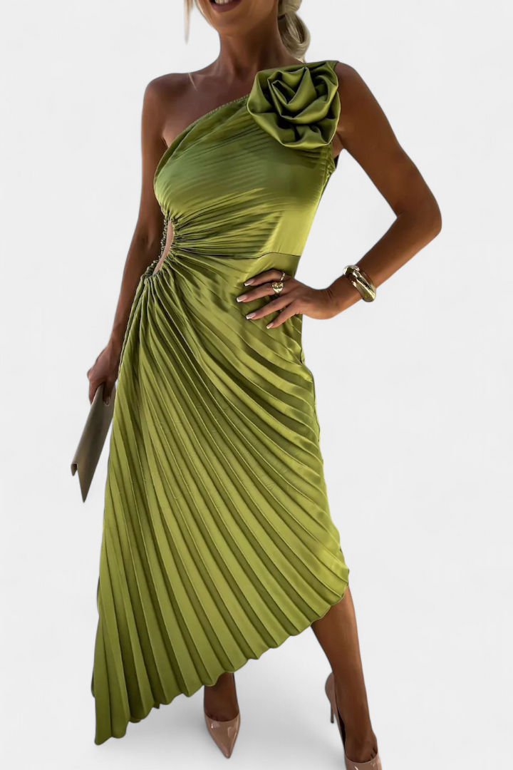 Leire – Vestido de Cóctel Asimétrico que Realza tu Feminidad