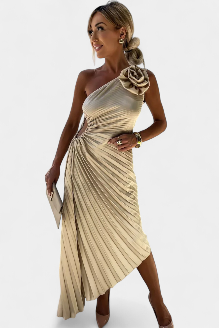 Leire – Vestido de Cóctel Asimétrico que Realza tu Feminidad