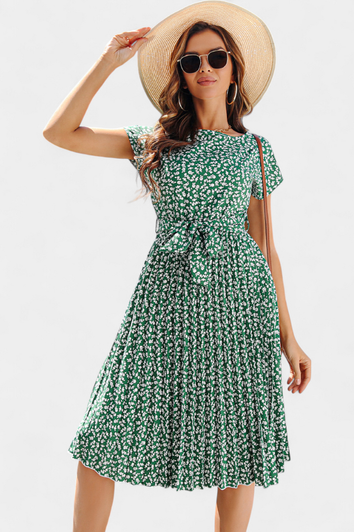 Galilea – Vestido Midi Floral de Inspiración Campestre que evoca elegancia y frescura