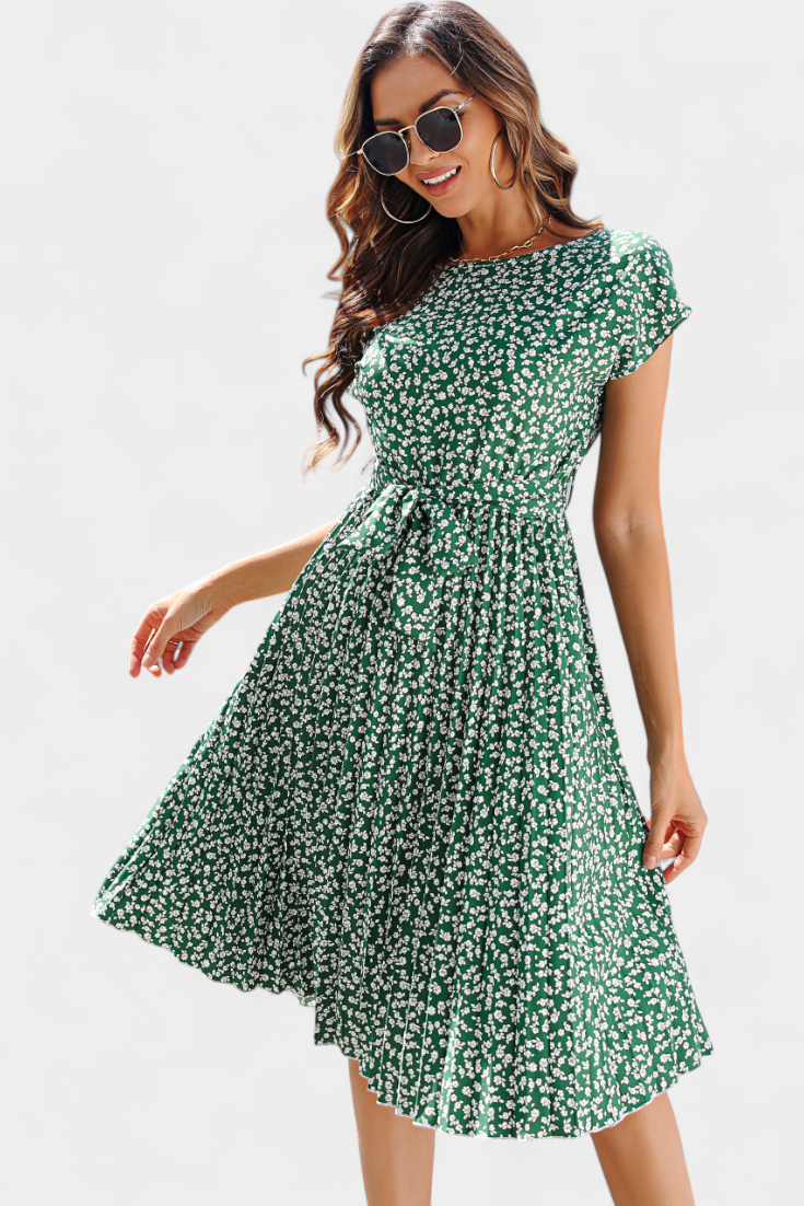 Galilea – Vestido Midi Floral de Inspiración Campestre que evoca elegancia y frescura