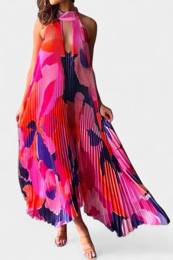 Giselle – Vestido Largo Plisado que Realza tu Elegancia