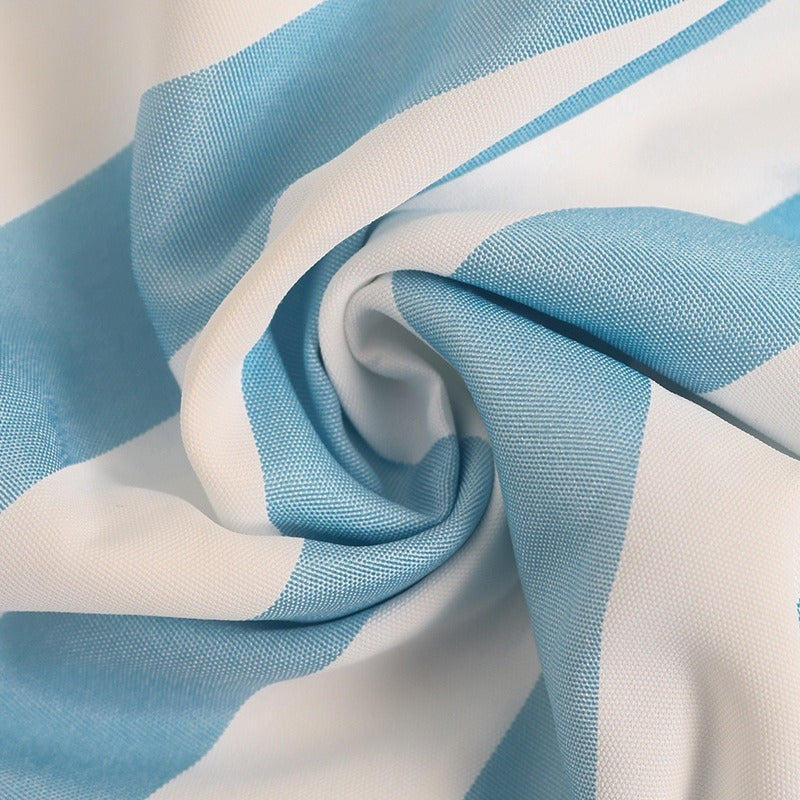 Blusa de manga larga para mujer rayas verticales con cinturón - Marieke