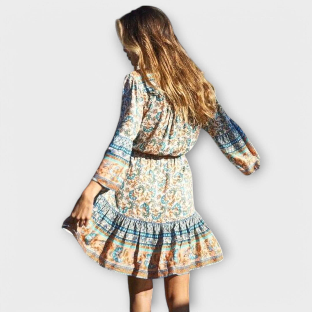 Keitha – Vestido Corto Boho que Resalta tu Estilo Romántico