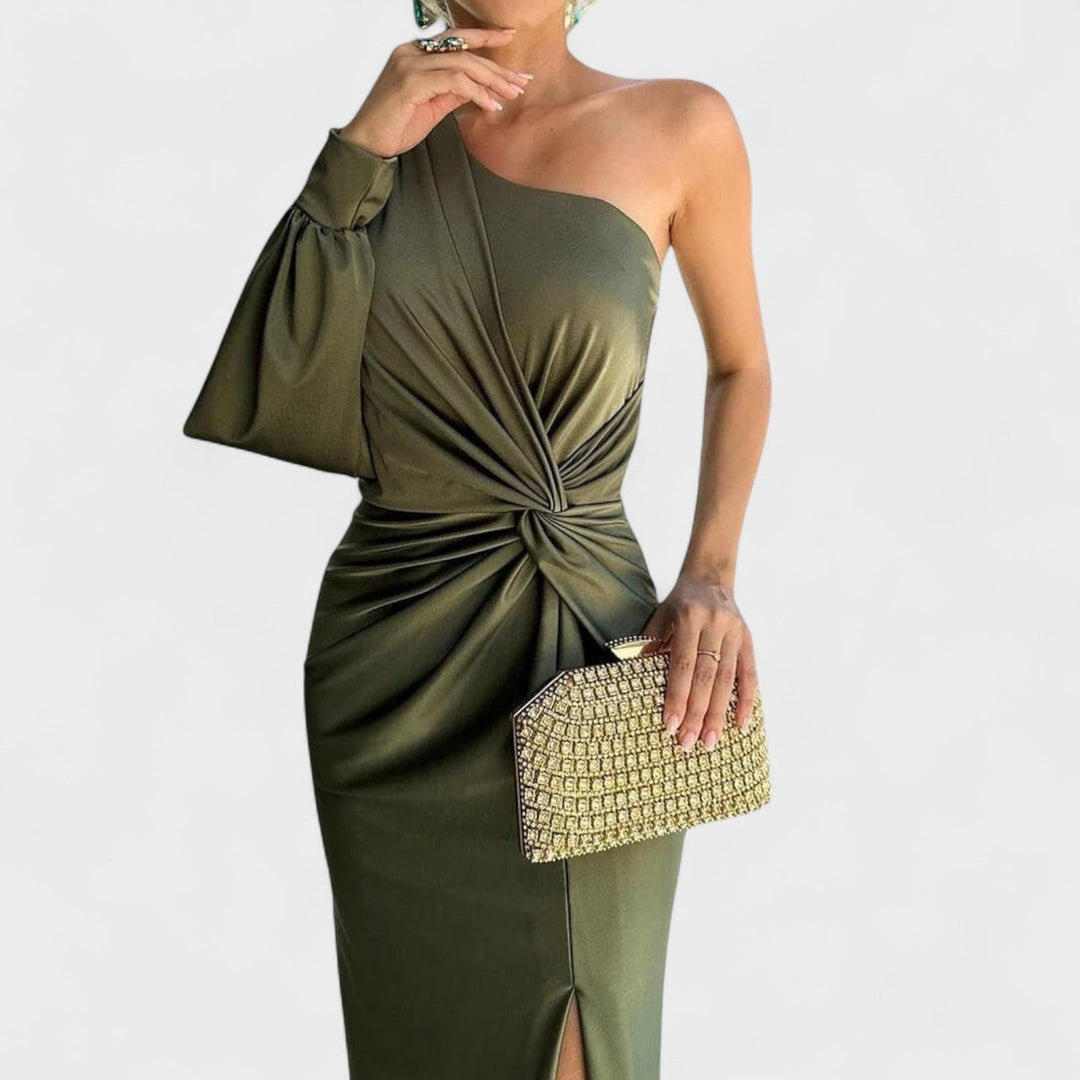 Kelly – Vestido Asimétrico de Fiesta que realza tu elegancia