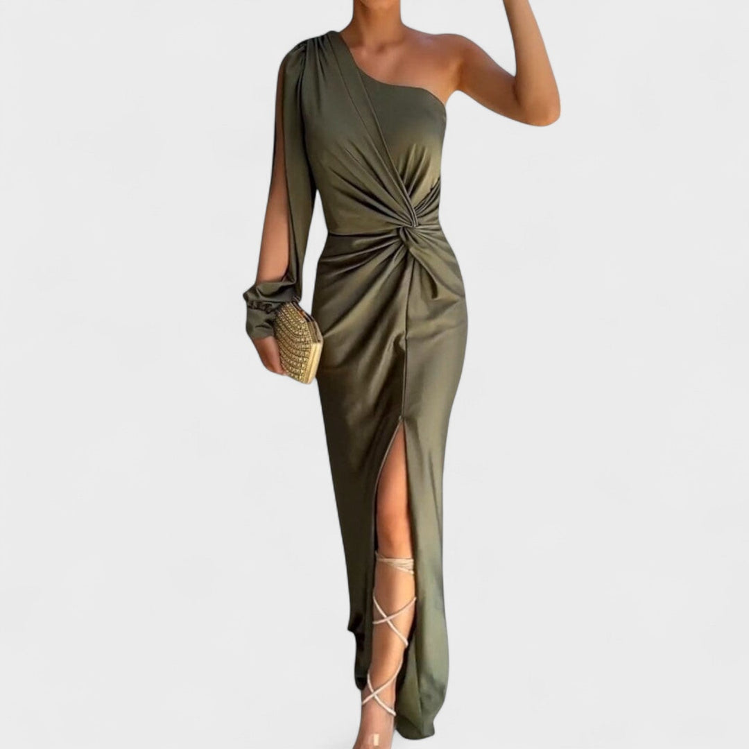 Kelly – Vestido Asimétrico de Fiesta que realza tu elegancia