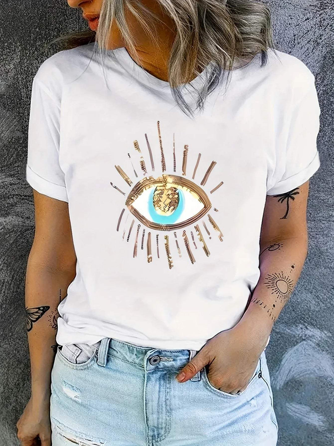 Molly - Camiseta con estampado de ojos