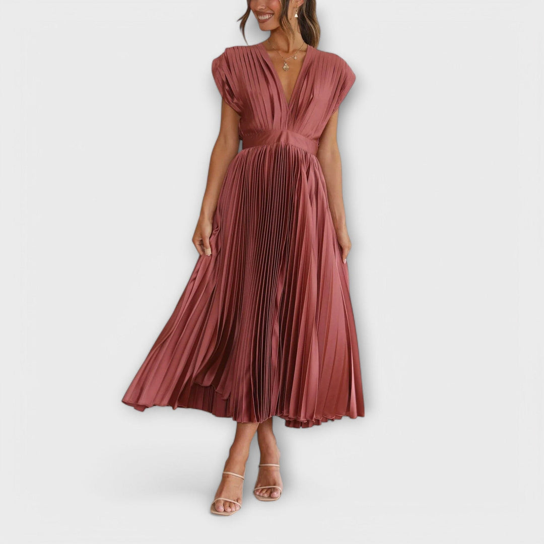 María – Vestido plisado elegante que realza tu estilo