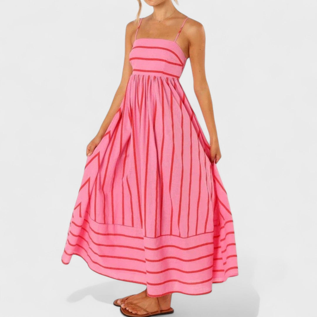 Isabel – Vestido Largo a Rayas que aporta frescura y elegancia