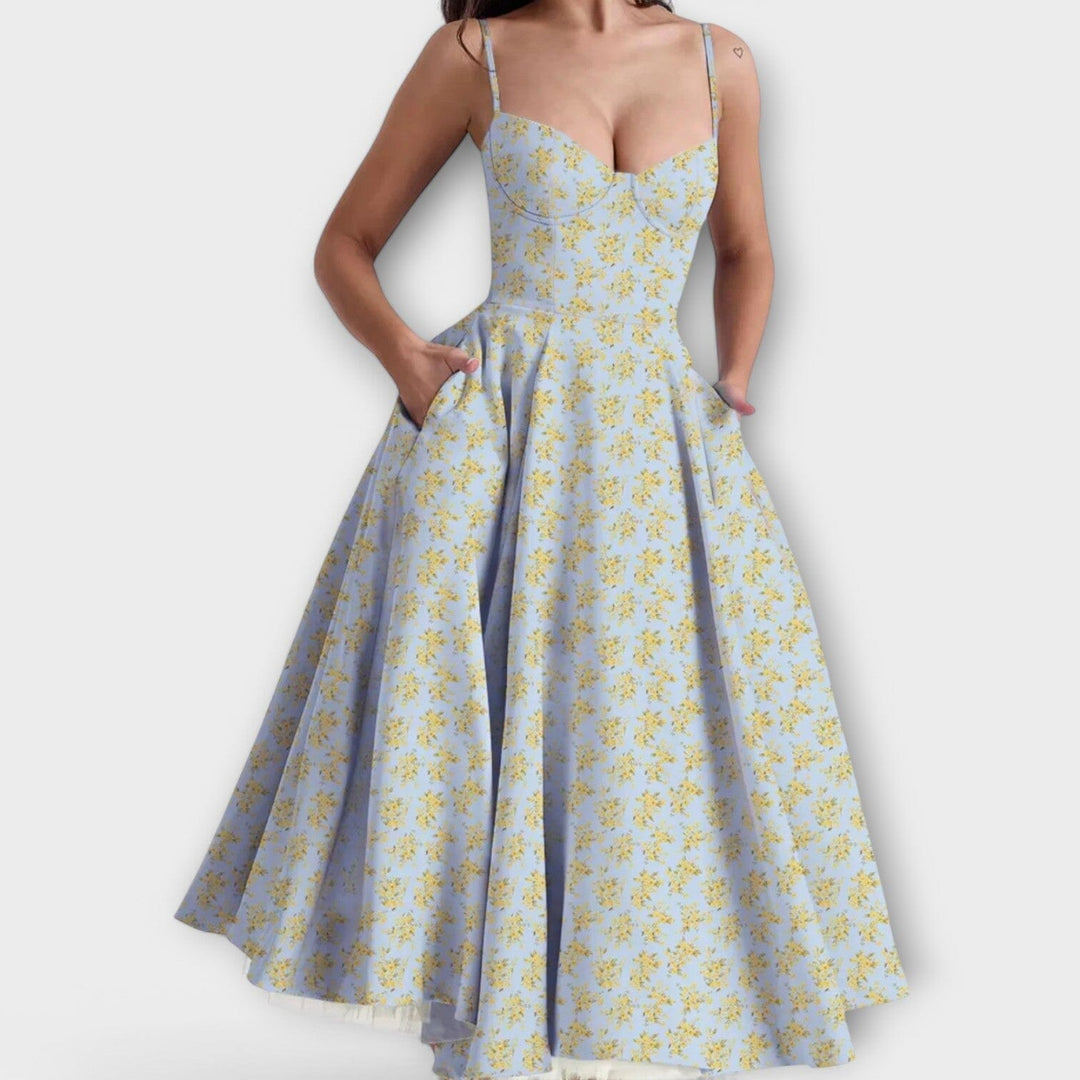 Mélie – Vestido ligero de verano con detalle de corsé que realza tu feminidad