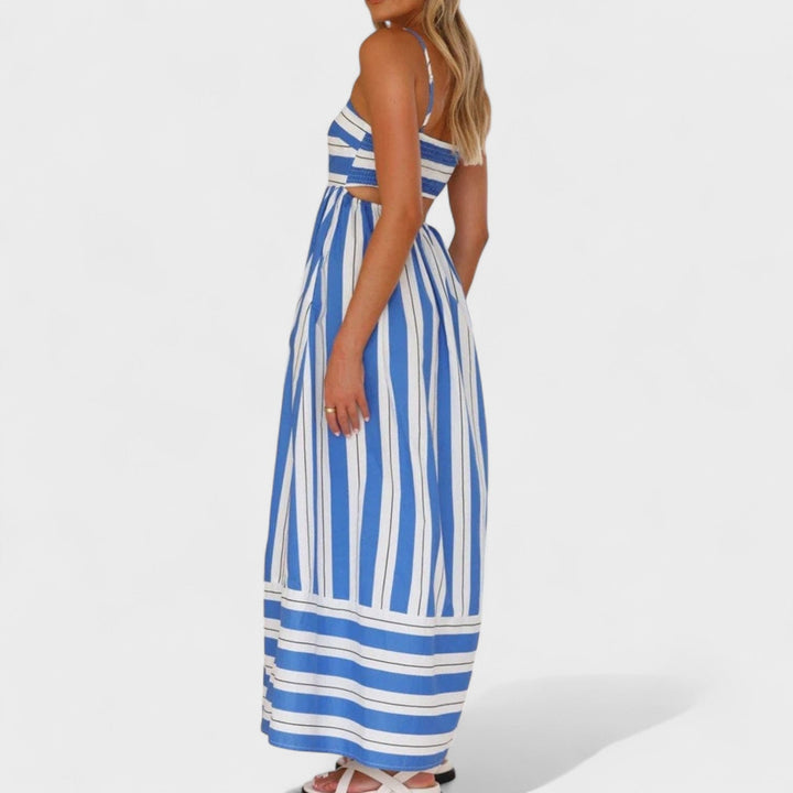 Isabel – Vestido Largo a Rayas que aporta frescura y elegancia