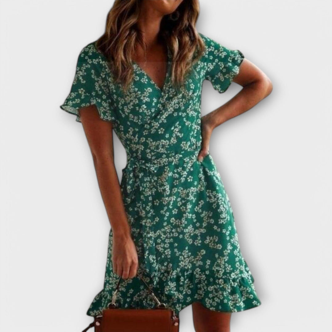 Nilsine – Vestido Boho Corto en Verde que Añade Frescura a Tu Estilo