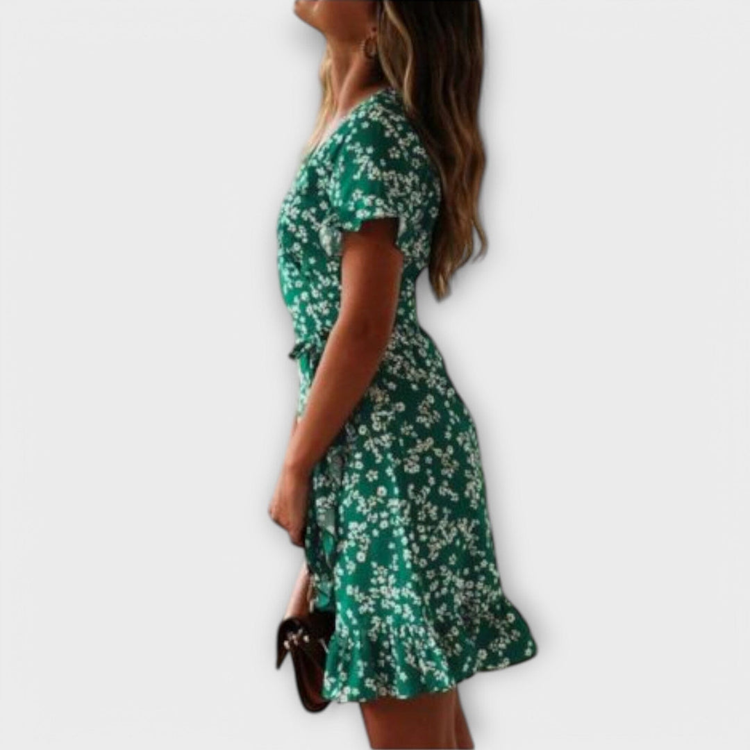 Nilsine – Vestido Boho Corto en Verde que Añade Frescura a Tu Estilo