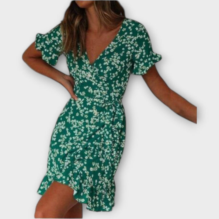Nilsine – Vestido Boho Corto en Verde que Añade Frescura a Tu Estilo