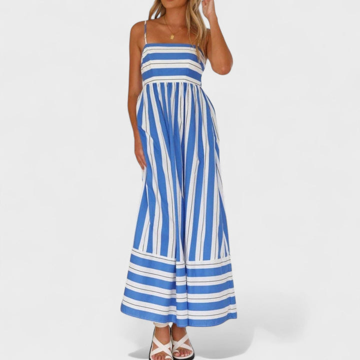 Isabel – Vestido Largo a Rayas que aporta frescura y elegancia