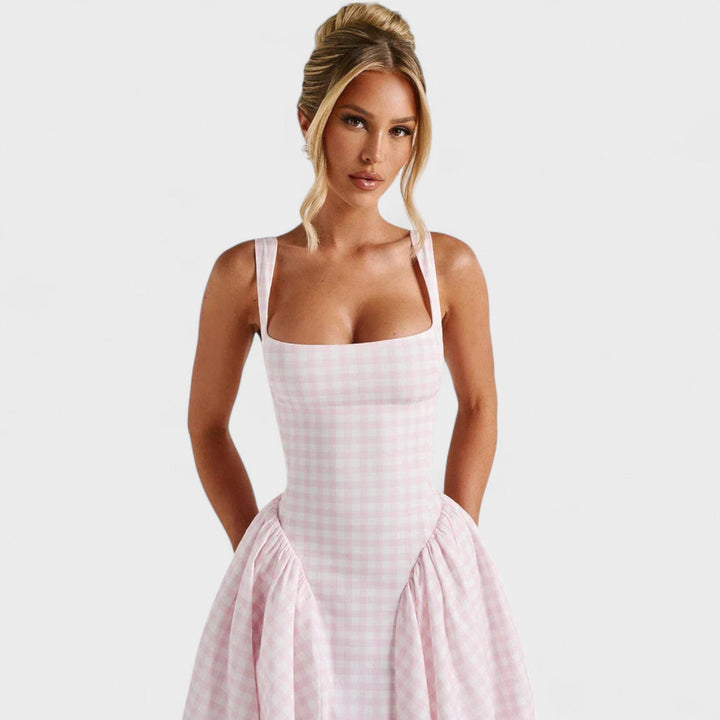 Sherrie – El Vestido Midi con Encanto Vintage que Realza Tu Feminidad