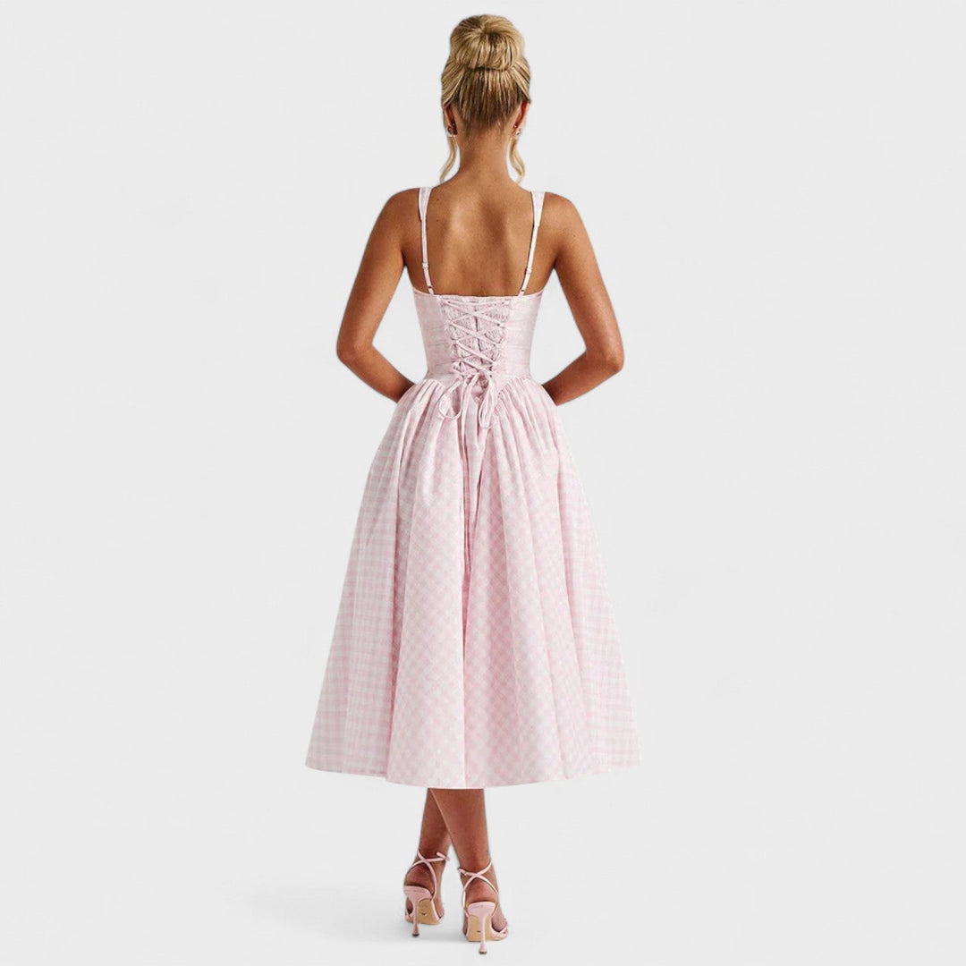 Sherrie – El Vestido Midi con Encanto Vintage que Realza Tu Feminidad