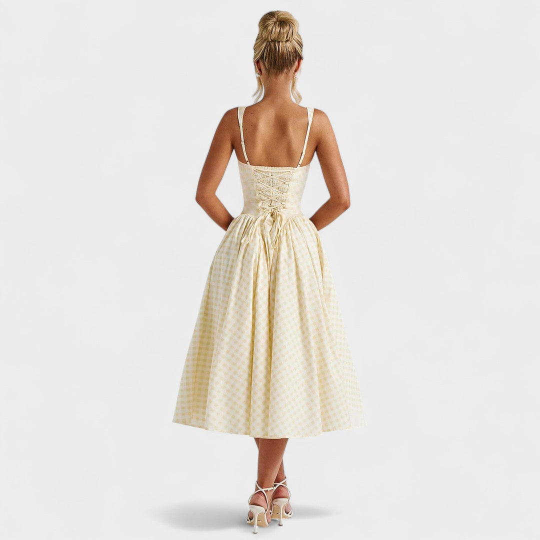 Sherrie – El Vestido Midi con Encanto Vintage que Realza Tu Feminidad