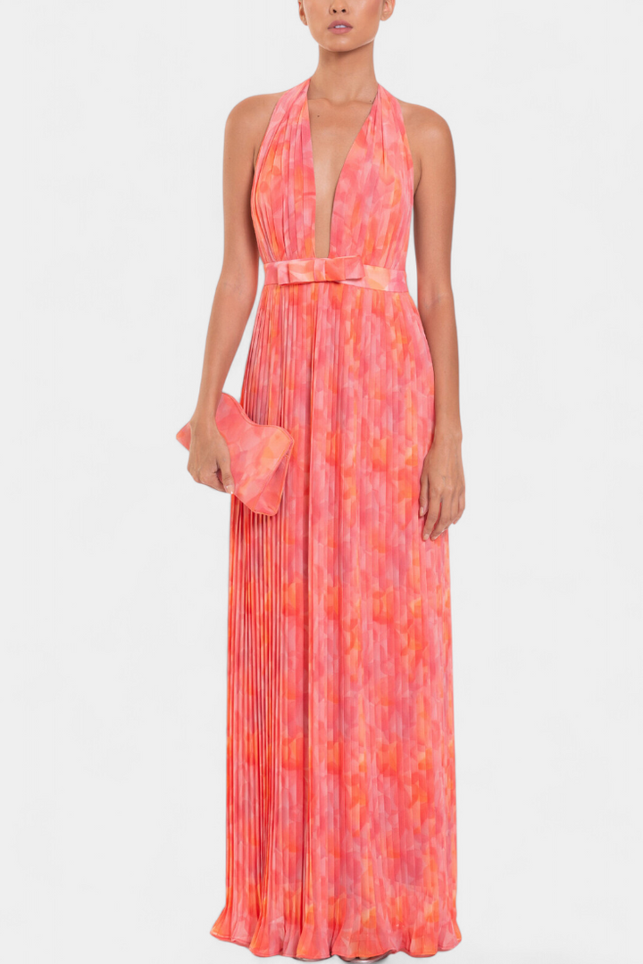 Prisca – Vestido Maxi Plisado que Realza Tu Elegancia Atemporal