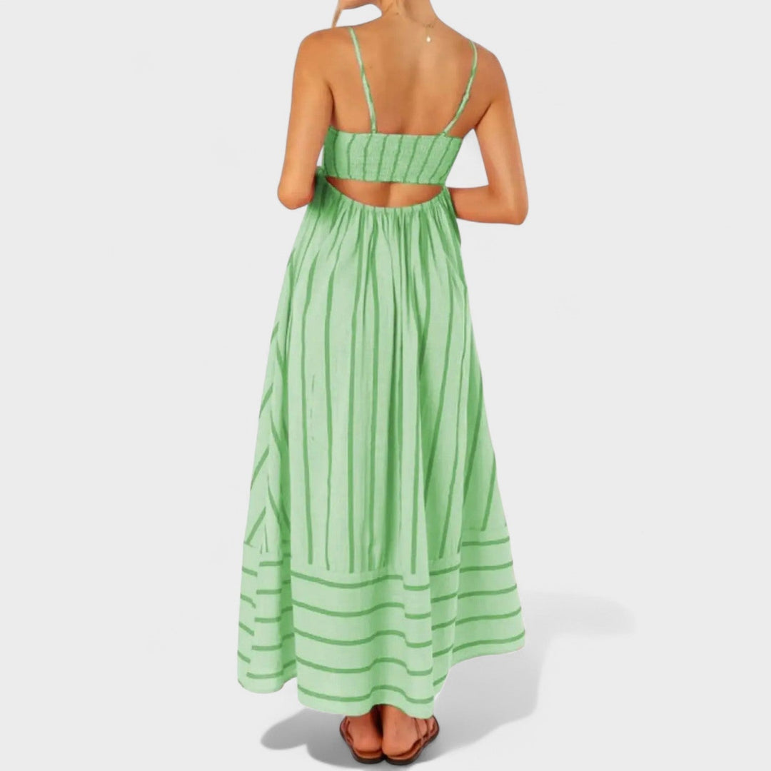 Isabel – Vestido Largo a Rayas que aporta frescura y elegancia