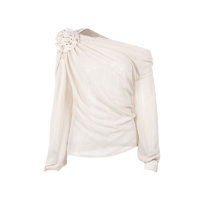 Margaret - Blusa de gasa con un hombro