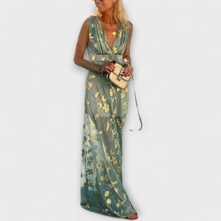 Valentina – Vestido Fluido con Escote en V que resalta tu frescura