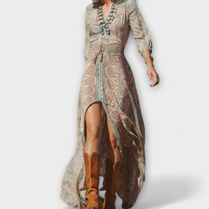 Sofía – Vestido Largo Bohemio Casual que Combina Estilo y Comodidad