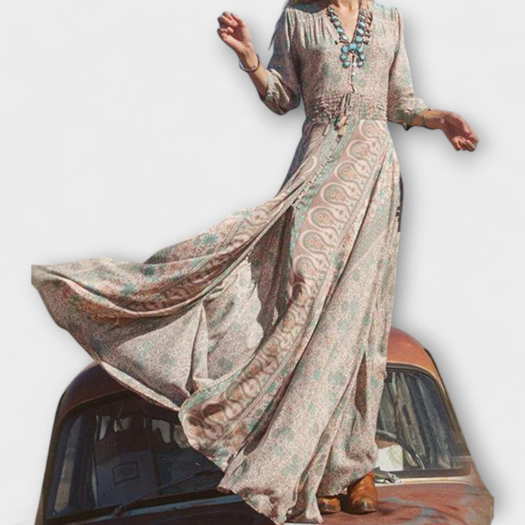 Sofía – Vestido Largo Bohemio Casual que Combina Estilo y Comodidad
